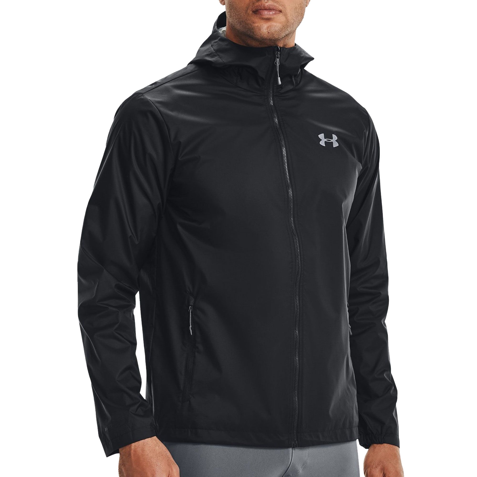 VESTE DE PLUIE - UNDER ARMOUR DRIVE WIND HALF ZIP NOIR BLANC